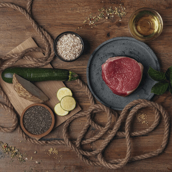 Liebesgut Rind, Zucchini und Reisflocken (Biokost Adult)