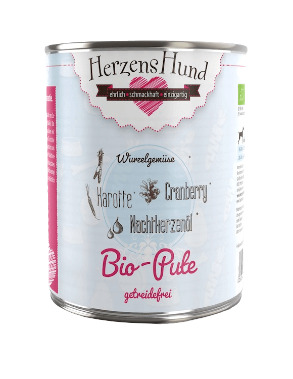 HerzensHund Pute mit Karotte getreidefrei