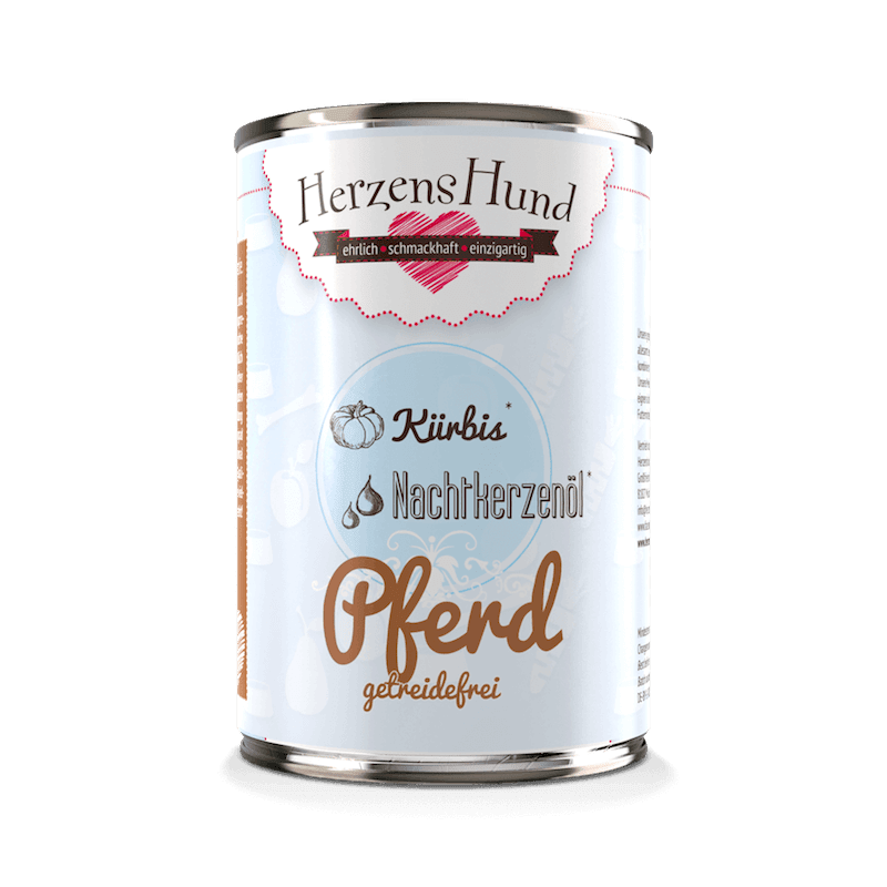 HerzensHund Pferd mit Bio-Kürbis getreidefrei