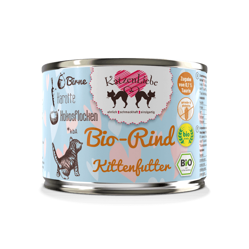 KatzenLiebe Rind mit Karotte für Kitten