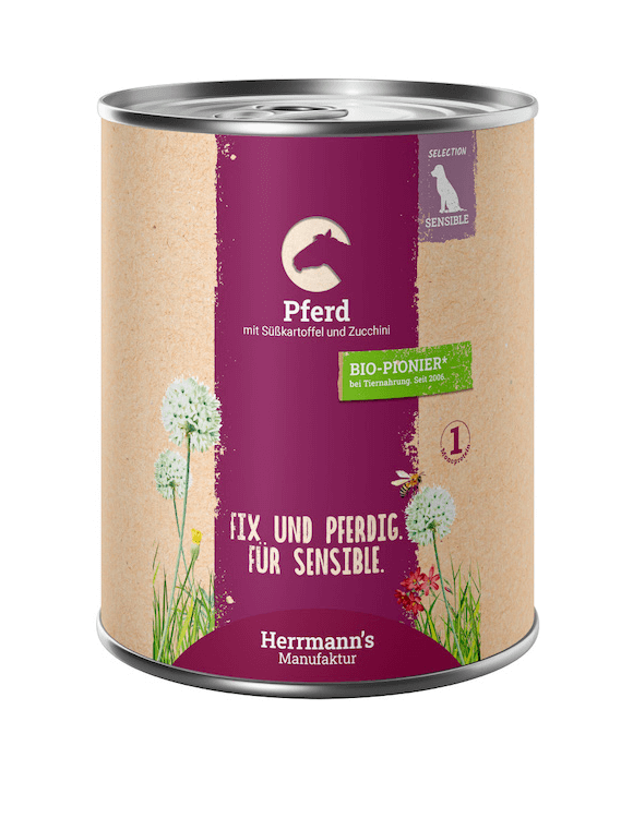 Herrmanns Pferd mit Bio-Süßkartoffel und Bio-Zucchini