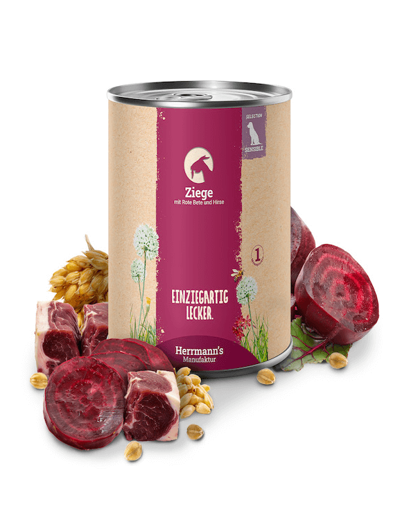 Herrmanns Ziege mit Bio-Rote Beete und Bio-Hirse