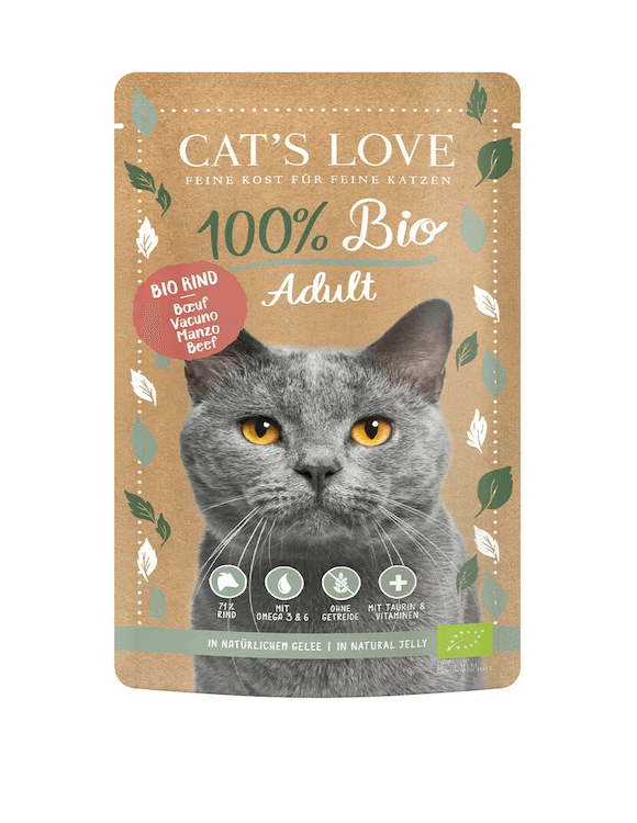 Cat's Love Adult Rind im Pouch für Katzen