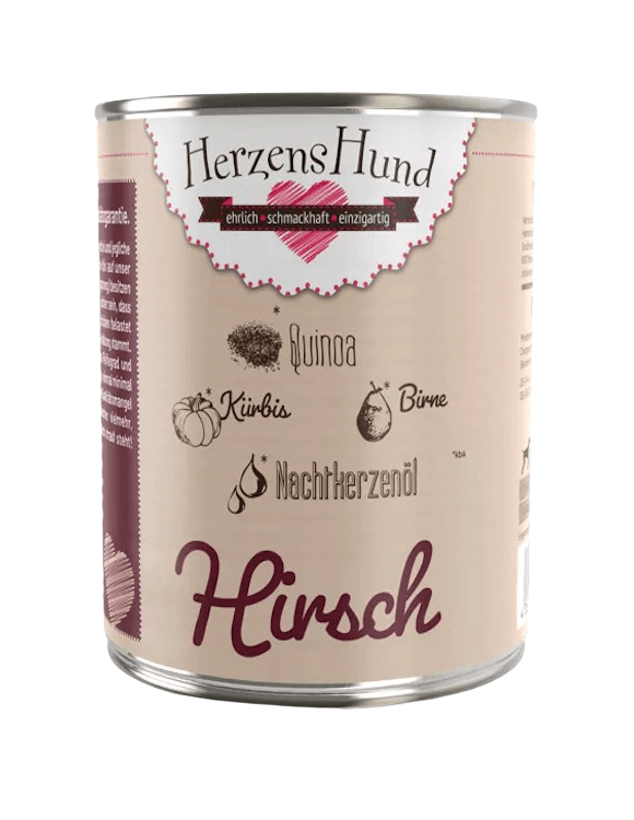 HerzensHund Hirsch mit Bio-Gemüse