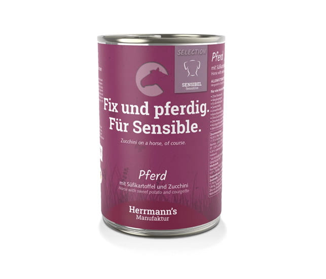 Herrmanns Pferd mit Bio-Süßkartoffel und Bio-Zucchini