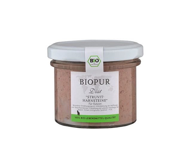 Biopur Struvit-Harnsteinen Diätfutter im Glas