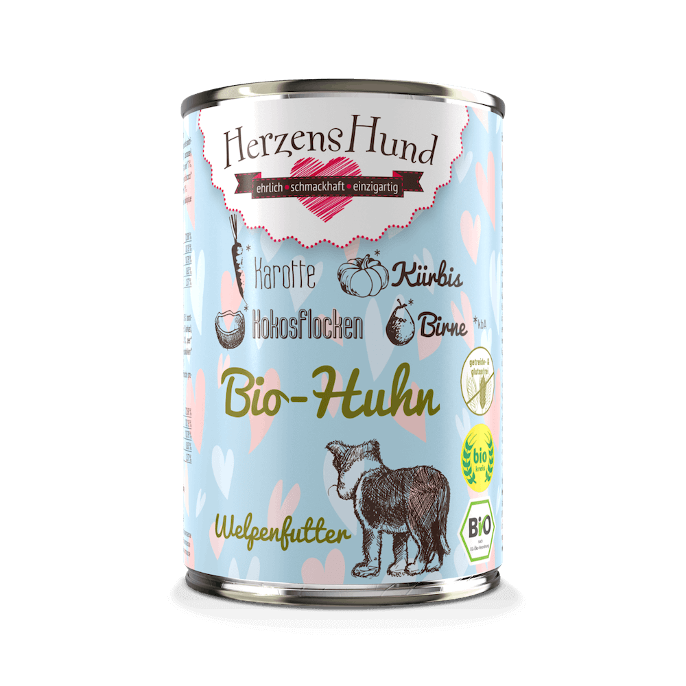 HerzensHund Huhn mit Karotte für Welpen