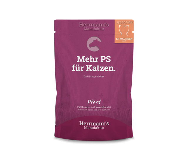 Herrmanns Pferd mit Bio-Karotte und Bio-Kokosflocken