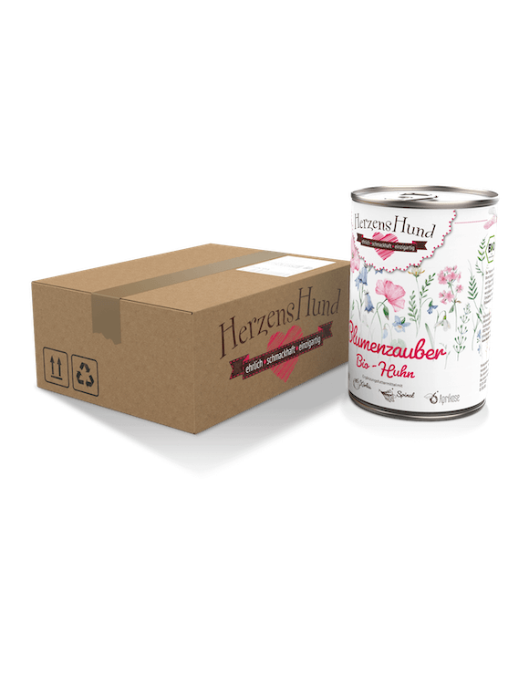 HerzensHund Blumenzauber Huhn mit Apfel