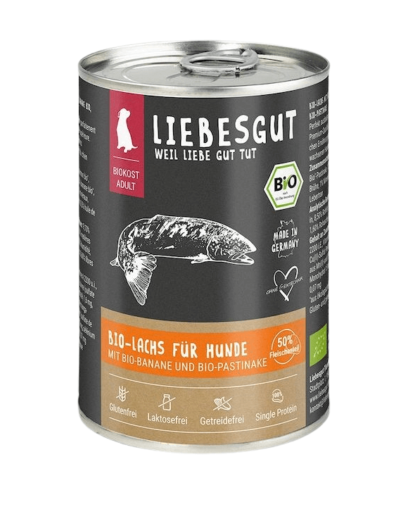 Liebesgut Lachs mit Banane und Pastinake (Biokost Adult)