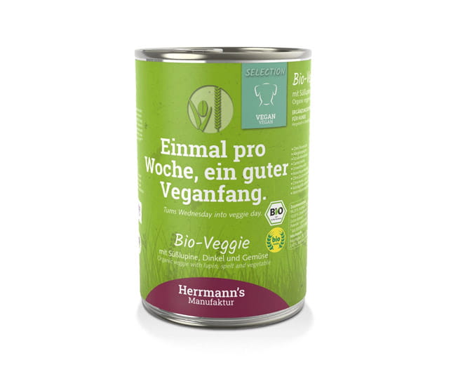 Herrmanns Veggie mit weißer Süßlupine, Dinkel und Gemüse