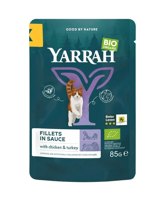 Yarrah Filets mit Truthahn in Soße im Pouch für Katzen