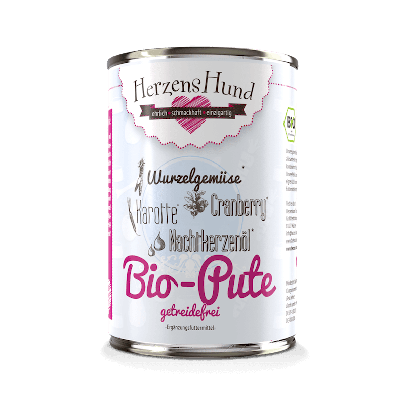 HerzensHund Pute mit Karotte getreidefrei