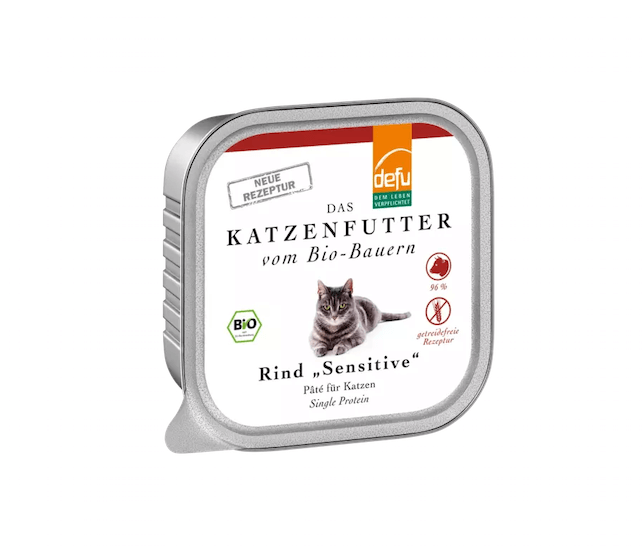 Defu Rind "Sensitive" Pâté Zucchini und Karotte für Katzen