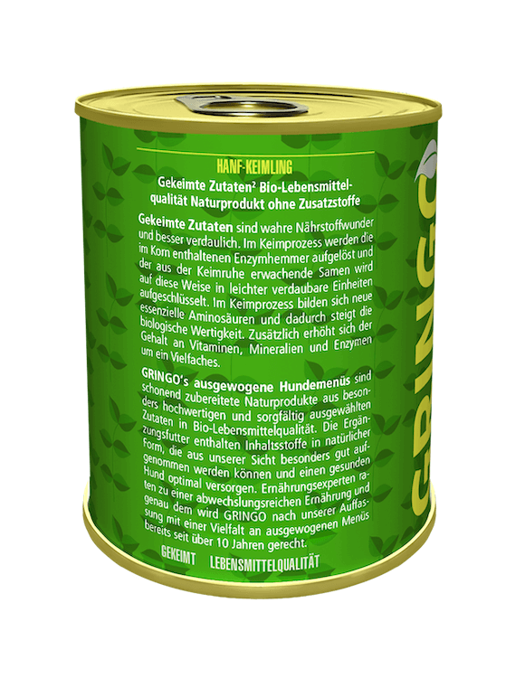 Gringo Hanf-Keimling mit Zucchini & Sanddorn Bio & Vegan