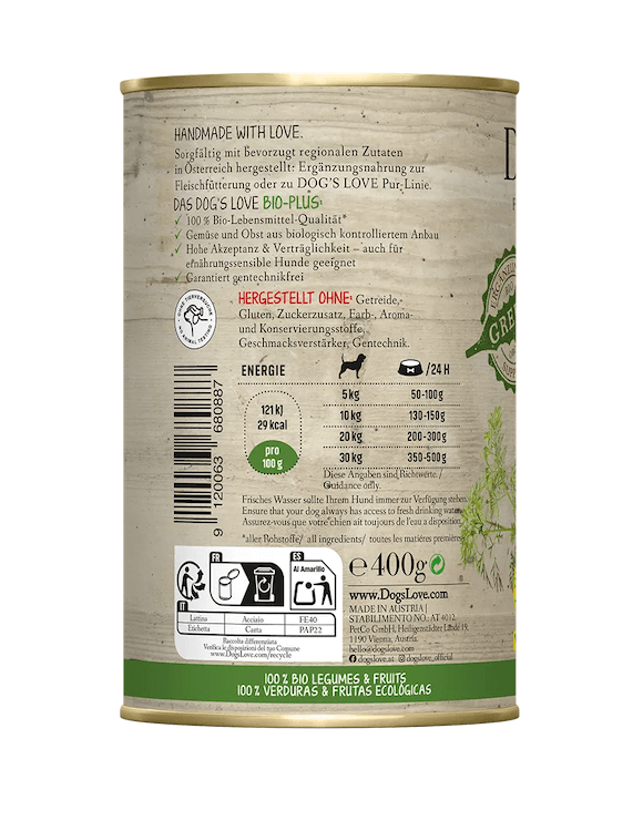 Dog's Love Greens Gartentopf Gemüse & Obst (vegan)