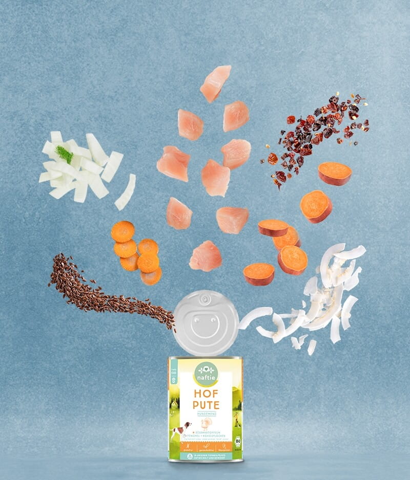 Naftie Hof Pute mit Süßkartoffel, Fenchel und Kokosflocken