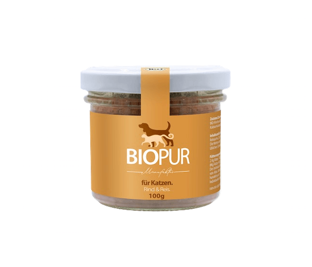 Biopur Rind & Reis im Glas