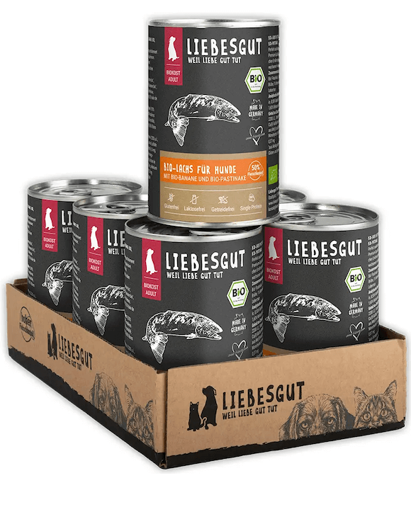 Liebesgut Lachs mit Banane und Pastinake (Biokost Adult)