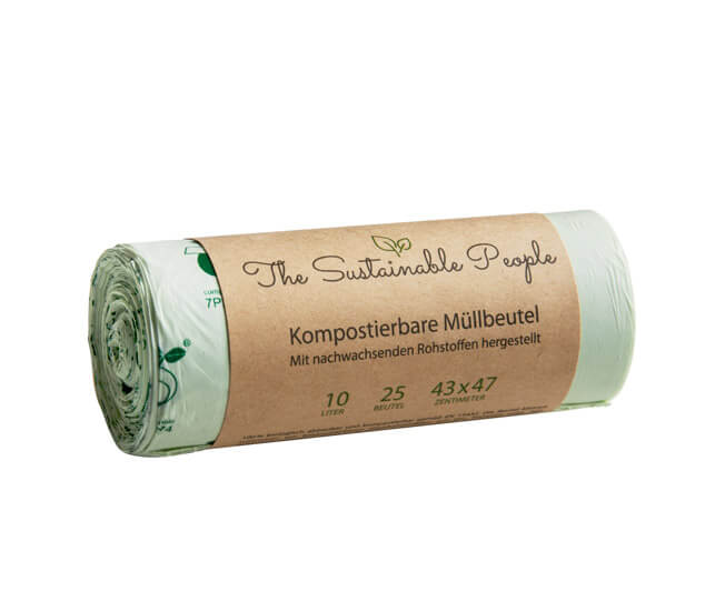 The Sustainable People heim-kompostierbare Müllbeutel 10 Liter