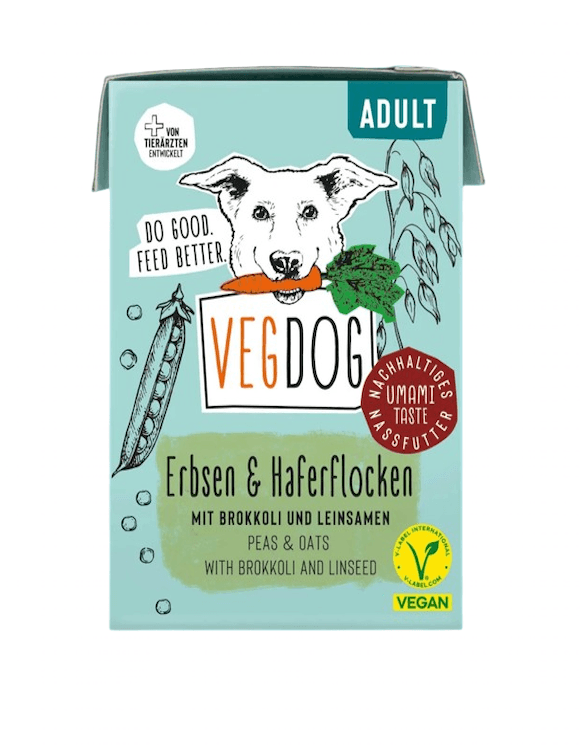 Vegdog Adult Tetra Pak Erbsen & Haferflocken Nassfutter