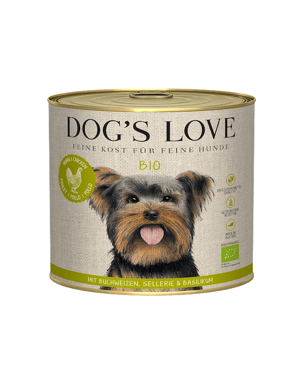 Dog's Love HUHN, Buchweizen, Sellerie & Basilikum
