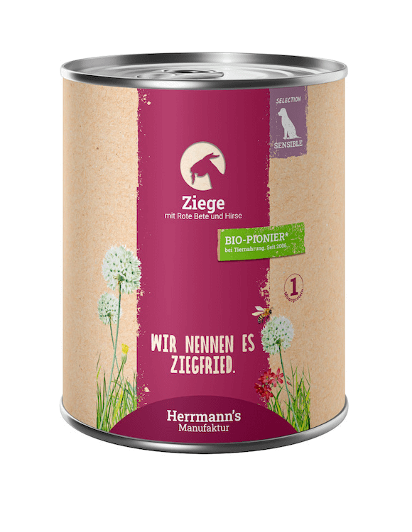 Herrmanns Ziege mit Bio-Rote Beete und Bio-Hirse