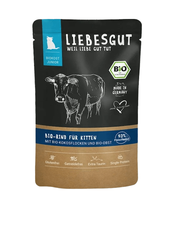 Liebesgut Rind mit Kokosflocken und Obst (Junior)