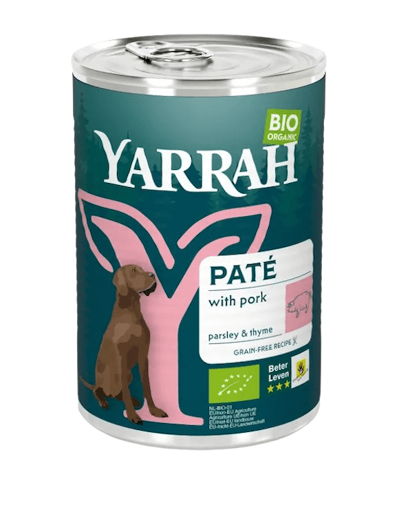 Yarrah Paté mit Schwein für Hunde