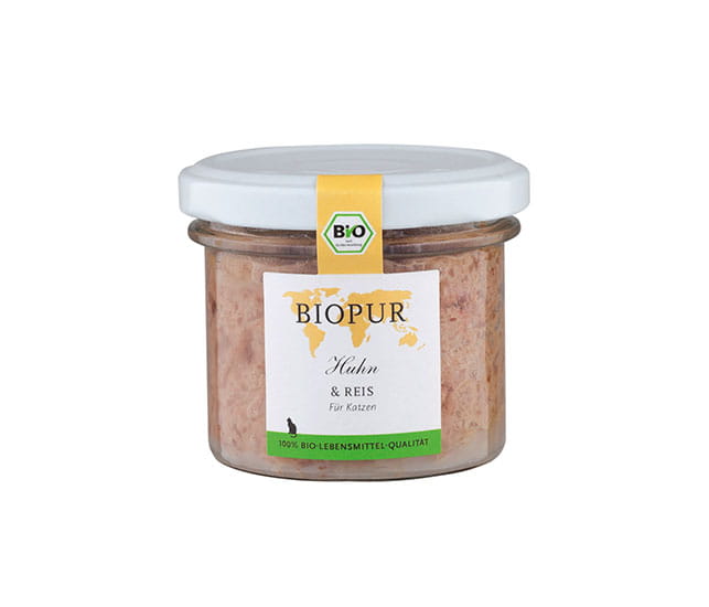 Biopur Huhn & Reis im Glas