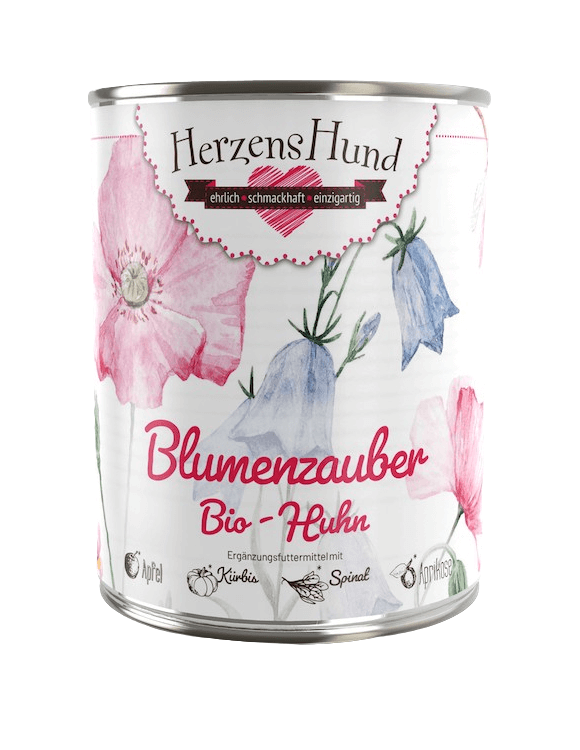 HerzensHund Blumenzauber Huhn mit Apfel