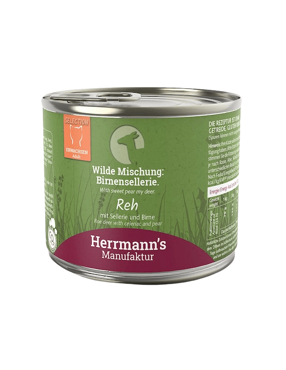 Herrmanns Reh mit Bio-Sellerie und Bio-Birne