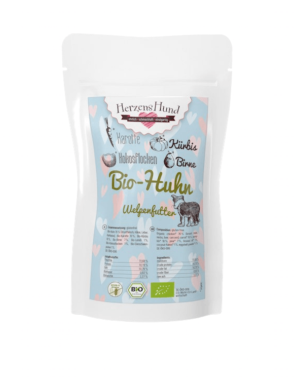 HerzensHund Huhn mit Karotte für Welpen