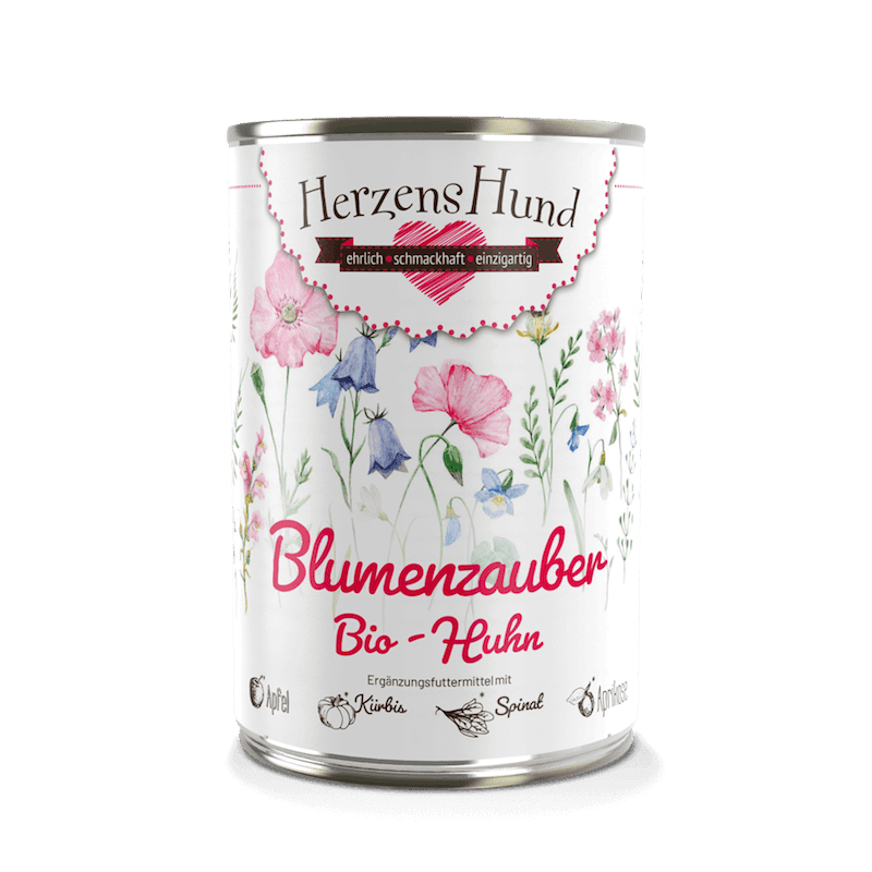 HerzensHund Blumenzauber Huhn mit Apfel