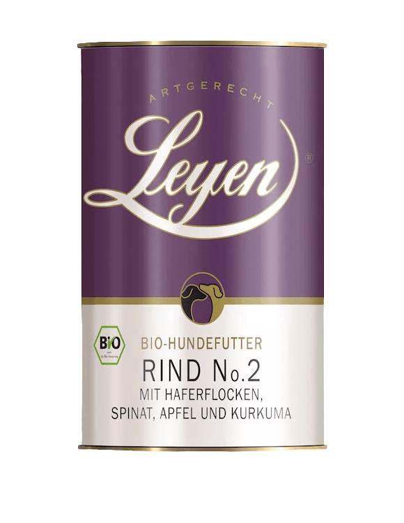 Leyen Rind No. 2 mit Haferflocken, Spinat, Apfel und Kurkuma
