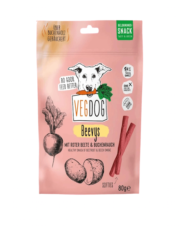 VegDog BEEVYS - Sticks mit Roter Beete und Buchenrauch