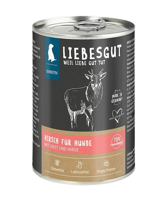 Liebesgut Hirsch mit Bio-Obst und Bio-Hirse (Sensitiv)