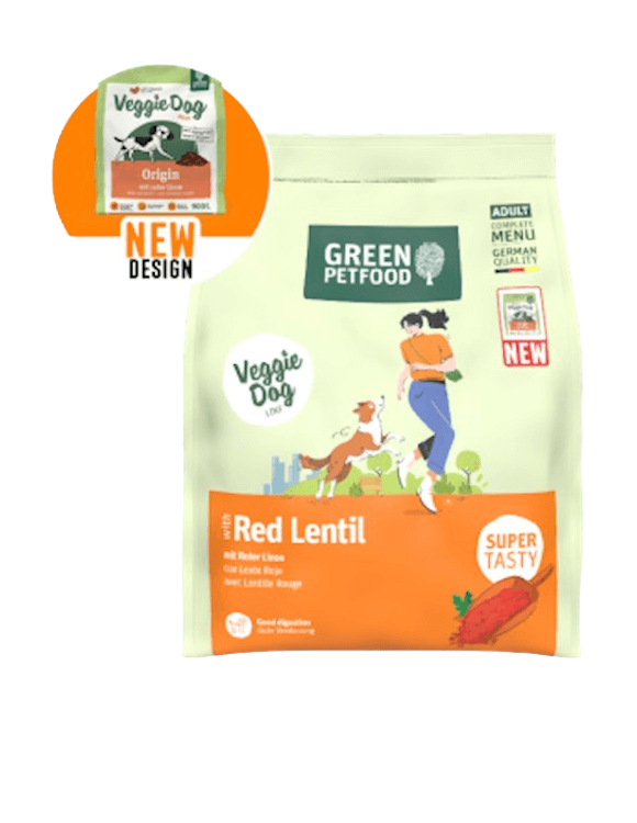 Green Petfood VeggieDog Origin Adult mit roter Linse