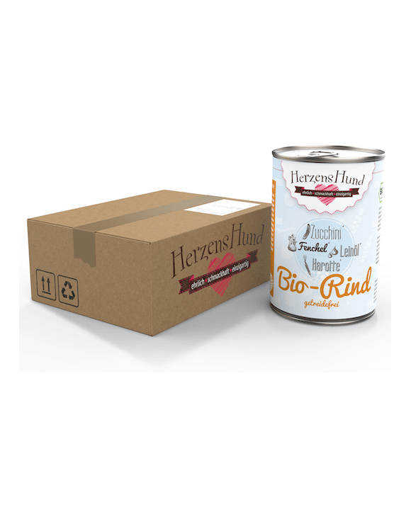 HerzensHund Rind mit Zucchini getreidefrei