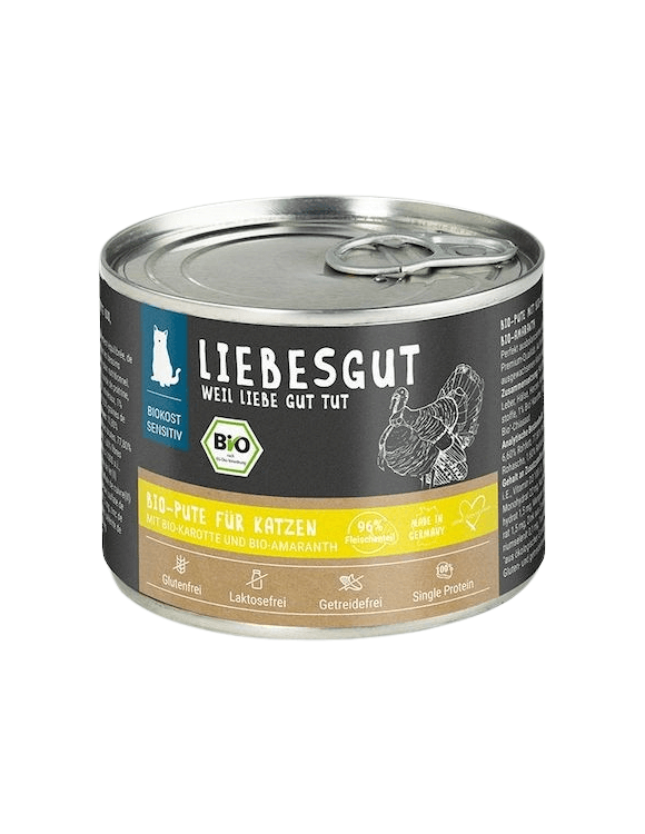 Liebesgut Pute mit Karotte und Amaranth (Sensitiv für Katzen)