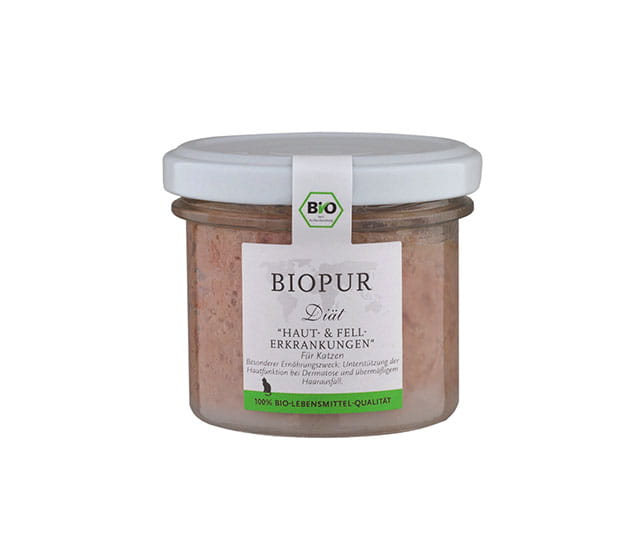 Biopur Haut-Fell-Diätfutter im Glas