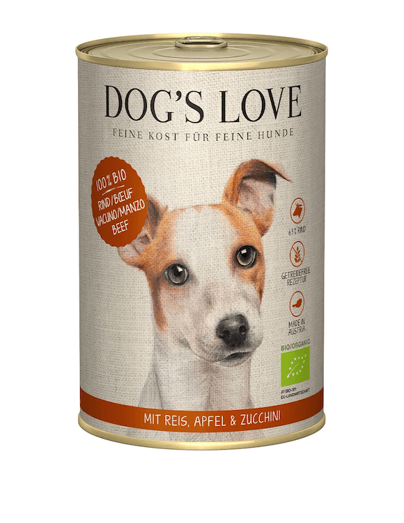 Dog's Love RIND, Naturreis, Apfel & Zucchini