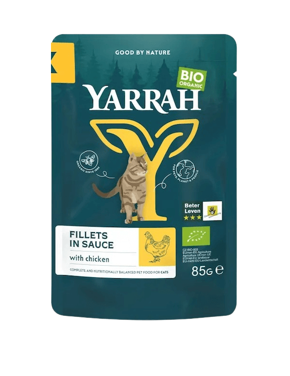 Yarrah Filets mit Huhn in Soße im Pouch für Katzen