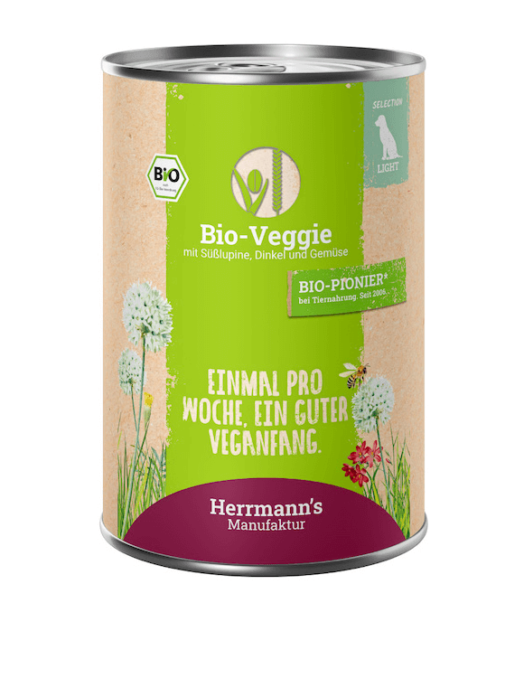 Herrmanns Veggie mit weißer Süßlupine, Dinkel und Gemüse