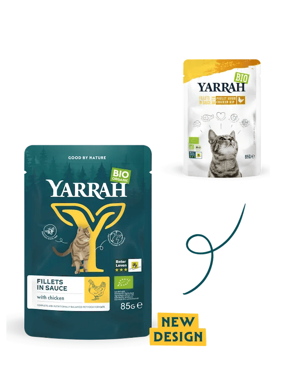 Yarrah Filets mit Huhn in Soße im Pouch für Katzen