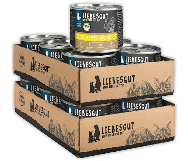 Liebesgut Pute mit Karotte und Amaranth (Sensitiv für Katzen)