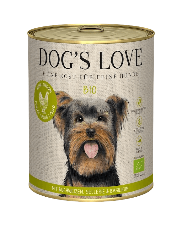 Dog's Love HUHN, Buchweizen, Sellerie & Basilikum