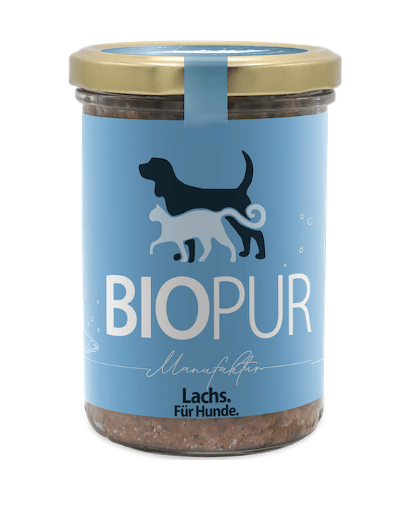 Biopur Premiumglas Lachs mit Karotten & Kartoffeln