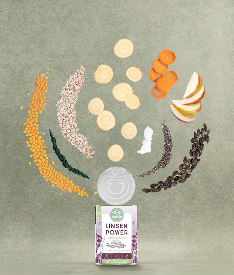 Naftie Linsen Power mit Buchweizen, Pastinake & Äpfel