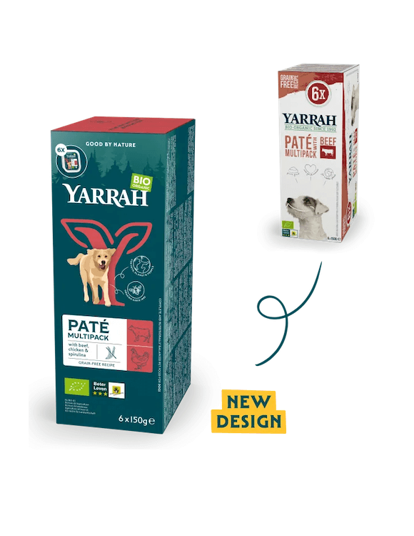 Yarrah Paté Multi-Pack Rind & Spirulina für Hunde